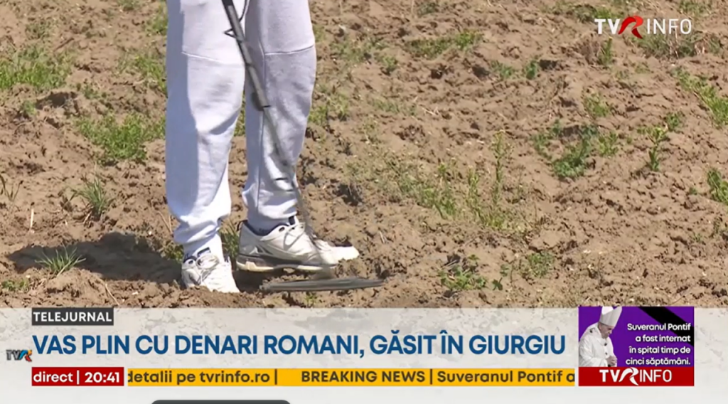 tezaur-roman-gasit-in-giurgiu:-aproape-1500-de-denari-de-argint,-descoperiti-de-un-cautator-amator