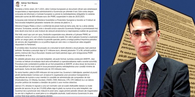toni-neacsu:-scrisoarea-trimisa-de-romania-catre-comisia-europeana-sintetizeaza-incapacitatea-si-nepriceperea-administrativa-a-guvernului