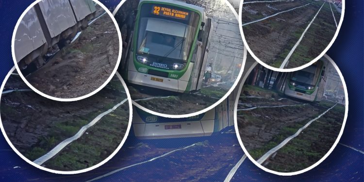 tramvaiul-pe-valuri-din-bucuresti.-imagini-incredibile-cu-un-imperio-care-aproape-ca-se-rupe-din-cauza-sinelor-strambe-de-pe-calea-rahovei