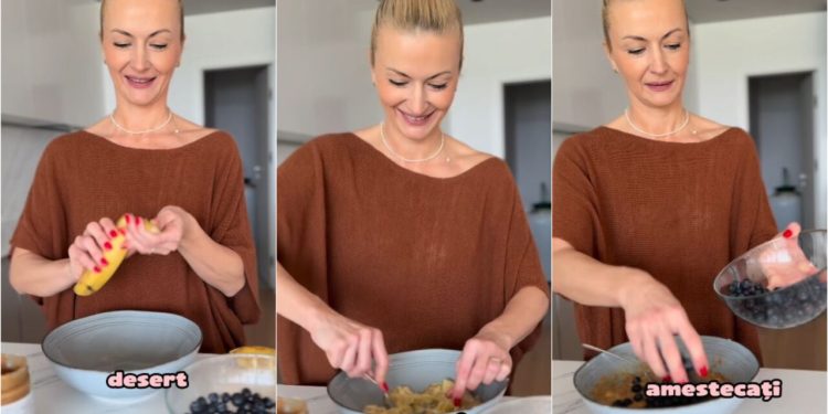 cum-pregateste-elwira-petre-o-reteta-sanatoasa-de-briose-cu-afine-si-banane,-pentru-un-mic-dejun-slab-caloric