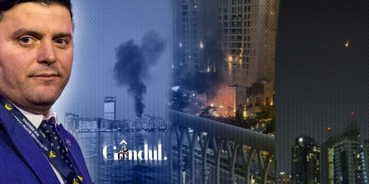 vicepresedintele-camerei-deputatilor-este-blocat-de-razboi,-in-dubai.-inainte-sa-coboare-in-adapost,-a-filmat-cum-este-bombardata-cladirea-din-fata-hotelului