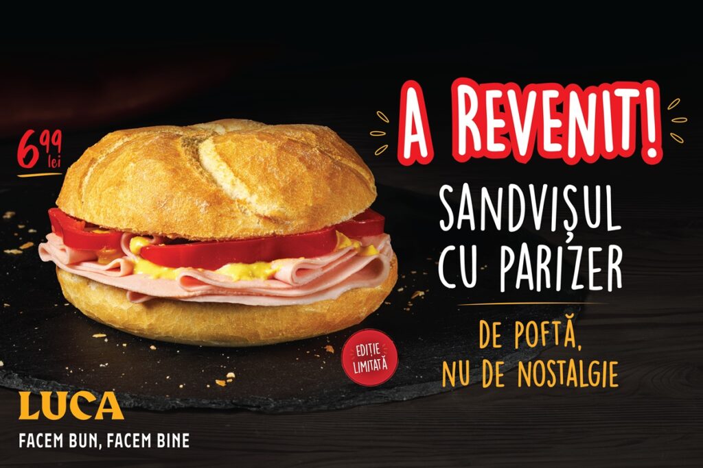 luca-relanseaza-sandvisul-cu-parizer-sub-sloganul-de-pofta,-nu-de-nostalgie-din-28-aprilie,-in-editie-limitata-–-hotnews.ro