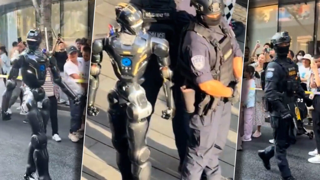 robo-politistii-in-china.-in-shenzhen,-multimi-de-oameni-s-au-adunat-pentru-a-i-urmari-pe-roboti-la-lucru