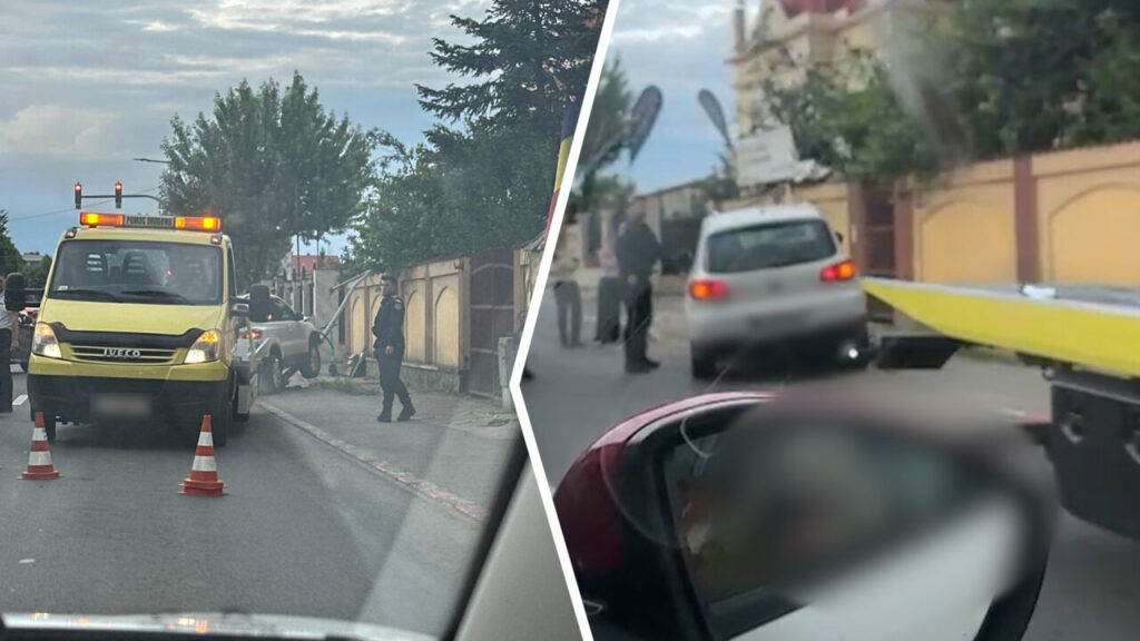 accident-pe-o-strada-din-pipera.-o-masina-s-a-izbit-intr-un-stalp-si-l-a-pus-la-pamant