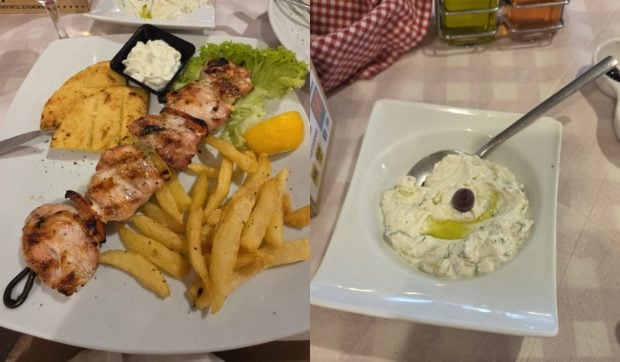 cat-platesc-romanii-pe-un-tzatziki,-souvlaki-si-o-salata-la-o-taverna-din-cel-mai-cunoscut-sat-din-santorini