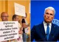angajatii-din-finante-publice-protesteaza-fata-de-legea-salarizarii-a-ministrului-interimar-pislaru.-sindicalistii-avertizeaza-cu-greva-generala