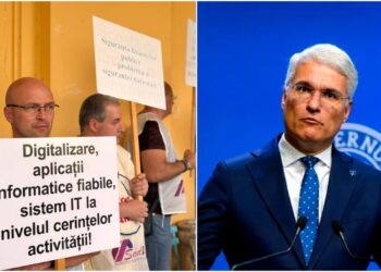 angajatii-din-finante-publice-protesteaza-fata-de-legea-salarizarii-a-ministrului-interimar-pislaru.-sindicalistii-avertizeaza-cu-greva-generala