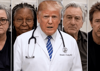 trump-genereaza-noi-controverse-cu-un-videoclip-creat-cu-ai.-presedintele-sua-apare-imbracat-in-doctor-si-diagnosticheaza-actori-celebri-de-la-hollywood