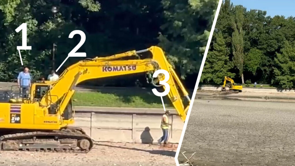 dorele,-mai-muncim-si-noi?-desfasurare-de-forte-in-cuva-lacului-herastrau,-unde-se-lucreaza-cuun-excavator-si-trei-meseriasi.-cand-va-fi-iar-apa?