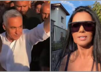 calin-georgescu-a-ajuns-la-targul-de-la-domnesti-arges.-oana-zavoranu-este-si-ea-prezenta,-alaturi-de-sute-de-sustinatori