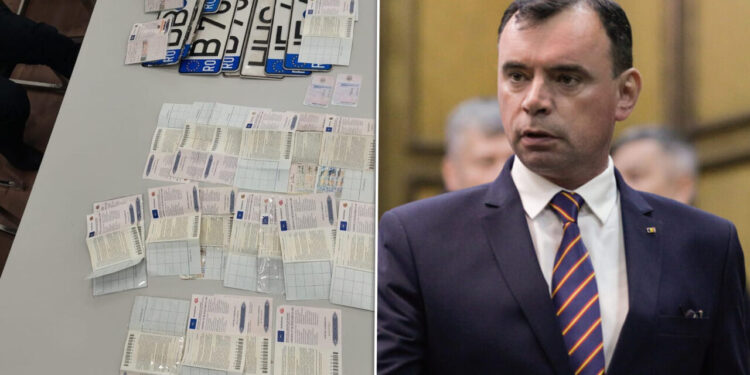 colectie-de-placute-si-certificate-de-inmatriculare,-ridicate-de-politisti.-aproape-240-de-soferi-au-ramas-fara-permisele-de-conducere