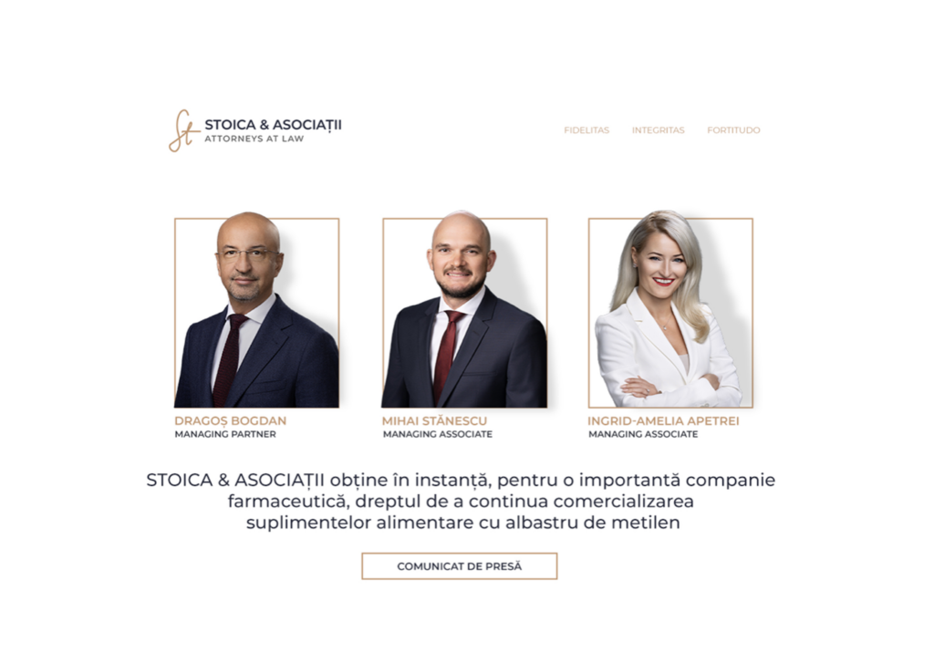 stoica-&-asociatii-obtine-in-instanta,-pentru-o-importanta-companie-farmaceutica,-dreptul-de-a-continua-comercializarea-suplimentelor-alimentare-cu-albastru-de-metilen-–-hotnews.ro