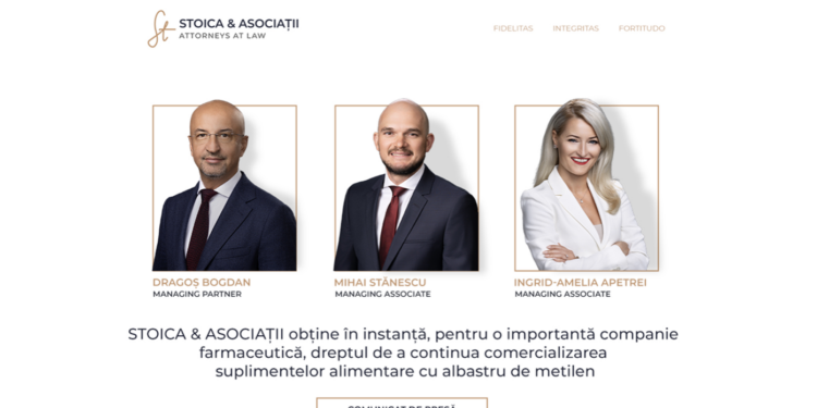 stoica-&-asociatii-obtine-in-instanta,-pentru-o-importanta-companie-farmaceutica,-dreptul-de-a-continua-comercializarea-suplimentelor-alimentare-cu-albastru-de-metilen-–-hotnews.ro