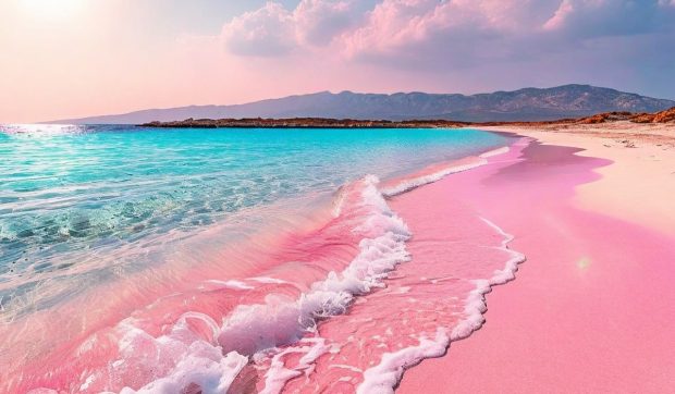 o-plaja-din-grecia,-doua-cea-mai-frumoasa-plaja-din-lume.-are-nisip-roz,-apa-turcoaz-si-o-laguna-prin-care-poti-merge