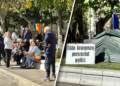 a-iesit-soarele-pe-strada-georgescu-sustinatorii-lui-calin-georgescu-se-odihnesc-si-se-bucura-de-vremea-frumoasa,-dupa-trei-zile-si-trei-nopti-in-fata-beciului-domnesc.-singurul-cort-ramane-la-datorie