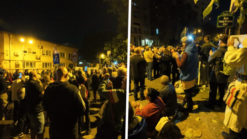 a-opta-noapte-de-proteste-in-fata-arestului-central,-unde-este-inchis-calin-georgescu