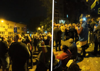 a-opta-noapte-de-proteste-in-fata-arestului-central,-unde-este-inchis-calin-georgescu
