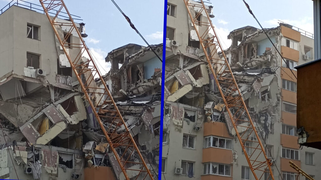 cad-bucati-mari-de-moloz-la-blocul-explodat-din-rahova.-ce-se-intampla-cu-macaraua-din-apropierea-imobilului